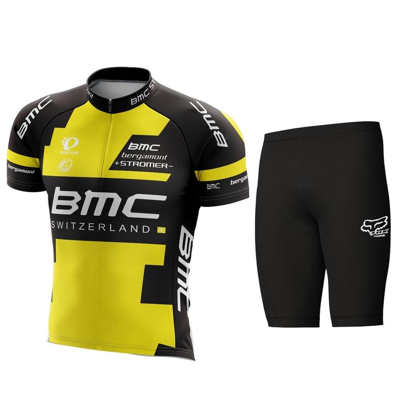 Setelan Kaos Jersey Sepeda dan Celana Sepeda Set BMC MTB Roadbike Unisex 1