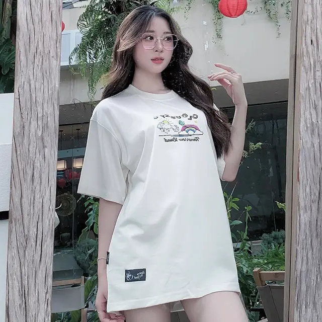 Áo thun nữ nam unisex tay lỡ phông localbrand CLOUDZY form rộng teen cổ tròn trắng oversize TOMORROW 7