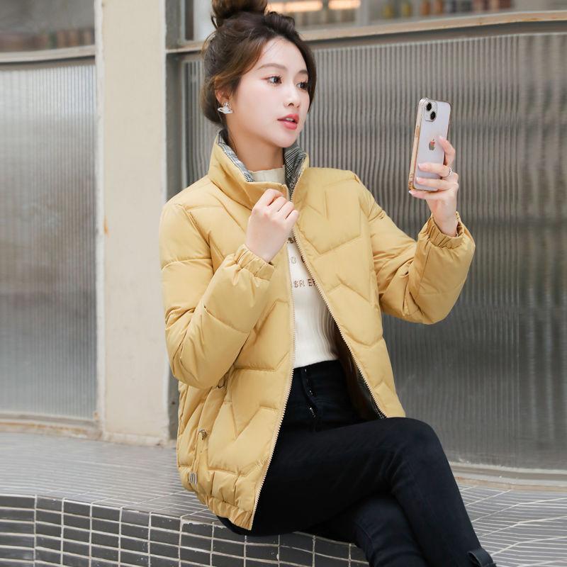 Product Introduction of Cotton-padded Jacket Short Women's New Winter Large Size Fashion Stand-up Collar Warm Loose Jackets 8