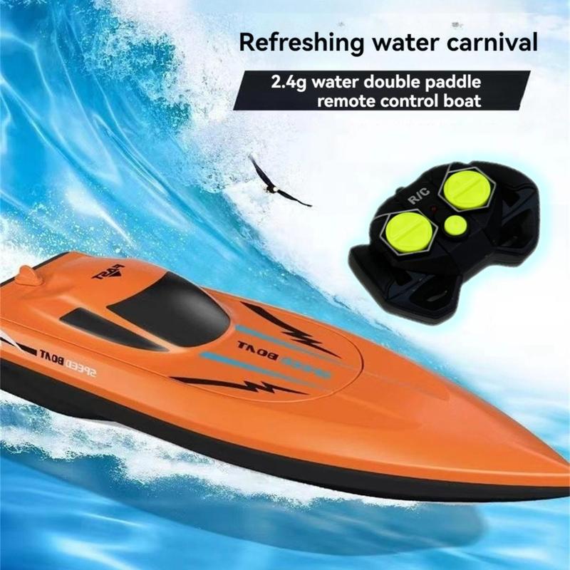 Remote Control Boat Toy, High Speed Electric Boat Toy with Remote Control, Water Speed Boat Model Toy for Kids, Birthday Gift
