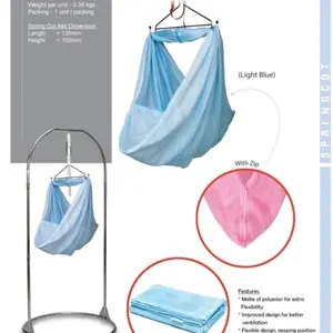 kain ayunan super jumbo +resleting ( tidak termasuk per dan besi ) usia 0 bulan sampai 5 tahun ( bis hijau)