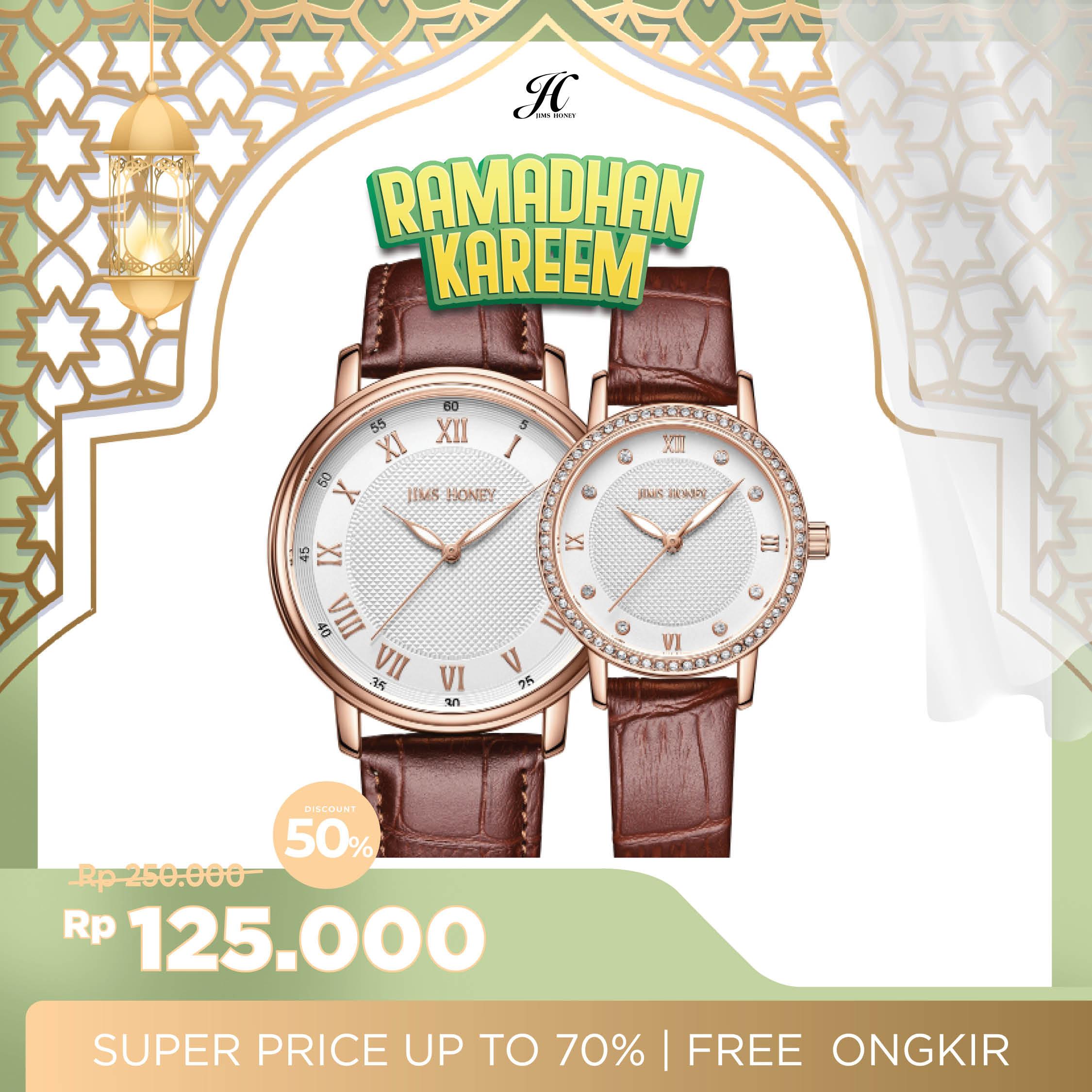 JIMS HONEY JAM TANGAN COUPLE JHW 06 (FREE BOX + BATERAI)