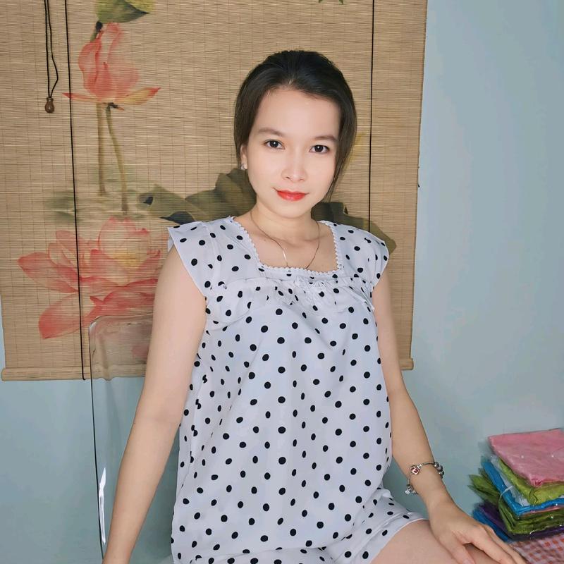 Bộ đùi mặc nhà Nữ Women vải lụa vừa đẹp vừa rẻ Nhung Voi - (quần có túi) - Tim 7