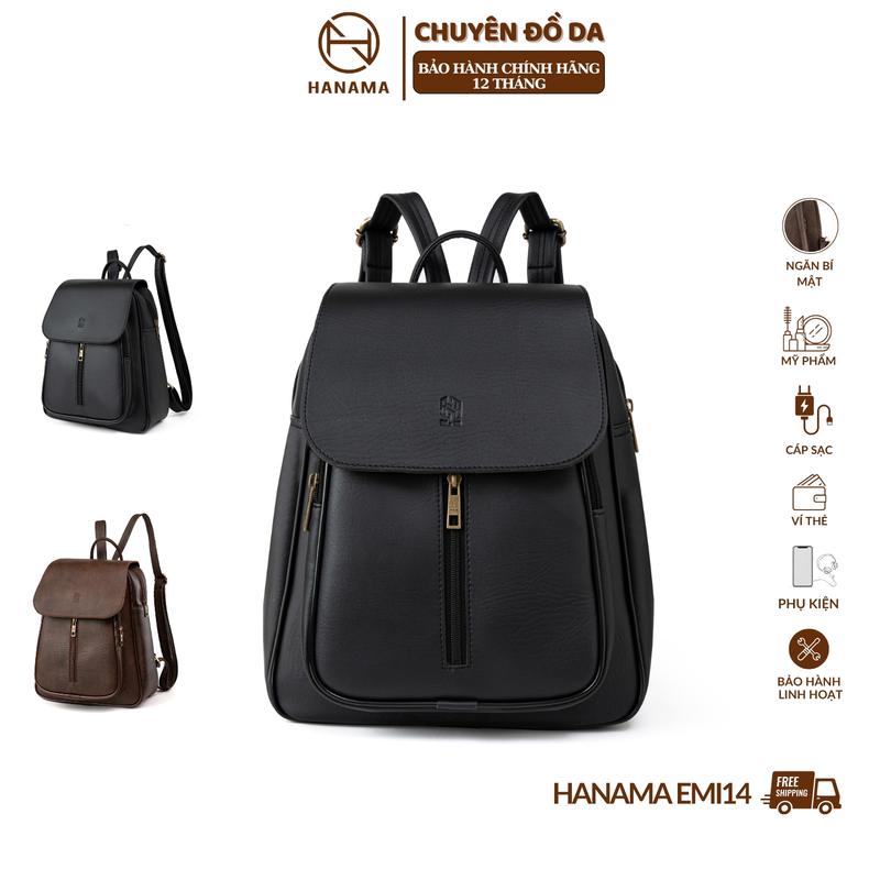 [SALE DAILY _ GIÁ SỐC] Hanama Balo Đeo Vai Emi 14 30x26x10cm Dabag có ngăn khóa bí mật