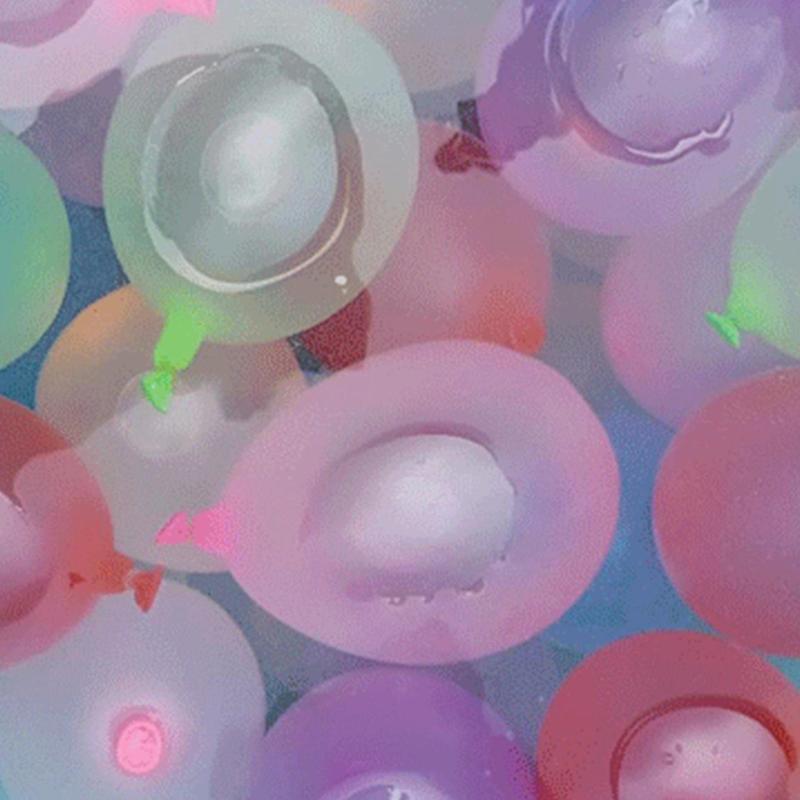 Multicolor Water Balloons, 6 Bunches/222pcs Quick Fill Water Balloons, Splash Balloon for Outdoor Party Games, Party Supplies, Super Bowl Party Decoration, Inflatable, Colorful 7