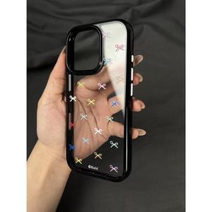 Dopamine Summer Bowknot Compatible with Apple 15/16 Phone Case iPhone 14 Unique Niche Anti-drop Simple X