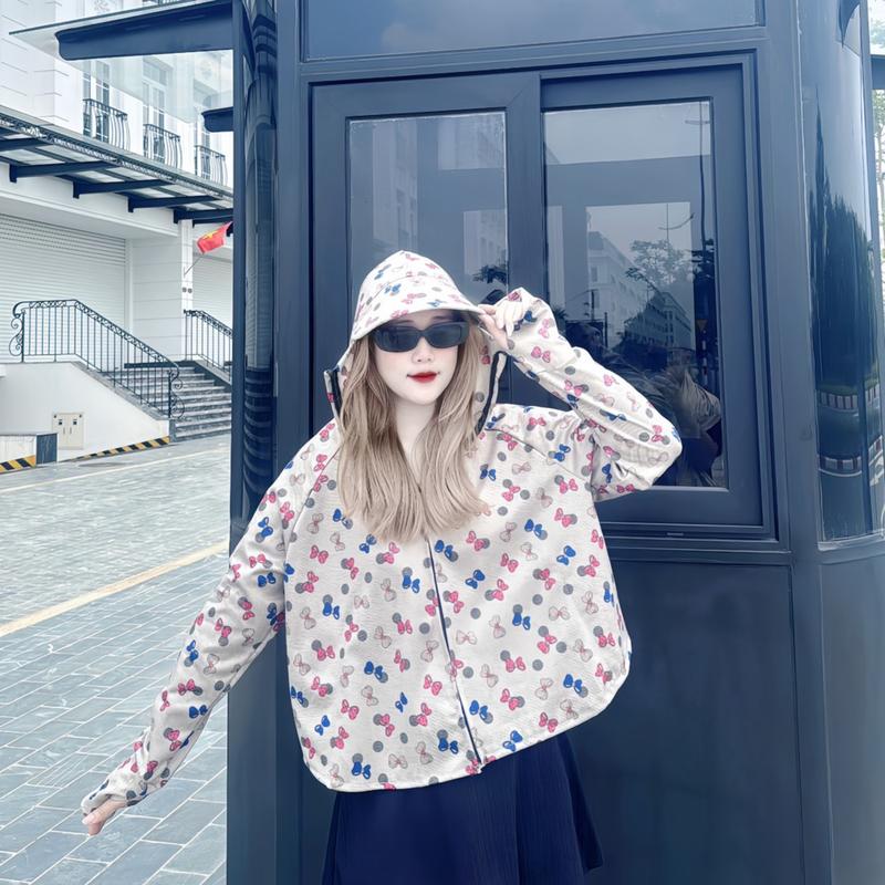 Áo Chống Nắng Dáng Ngắn Umi Hoạ Tiết Co Giãn 4 Chiều Fish Quần