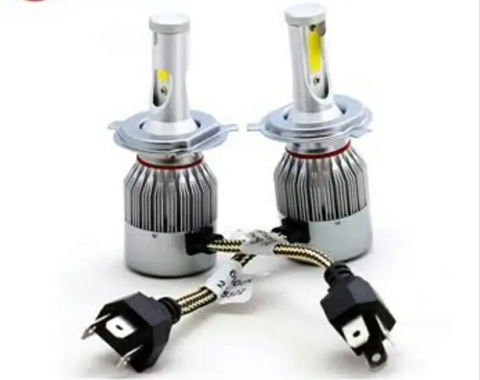 Lampu Utama Mobil LED Headlight C6 SILVER H1 H3 H4 H7 H11 HB3 HB4 36 Watt 36W Motor 9005 9006 H8 H16 Car 3