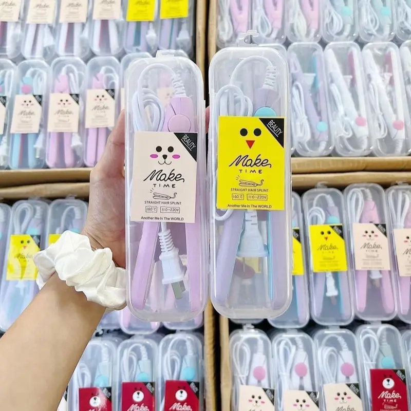 Máy làm tóc mini 2in1 làm thẳng và uốn cụp, làm xoăn tóc mayu  ontocxoansongnuochippie kẹp  tóc 0