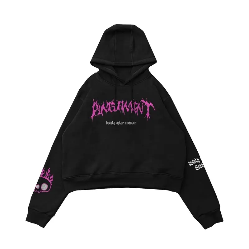 HOODIE CROP OVERSIZE DISASTER PUNISHMENT ORIGINAL PREMIUM HIGHT QUALITY