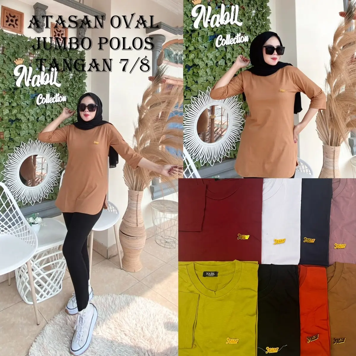 Atasan Oval Santai Wanita Baju