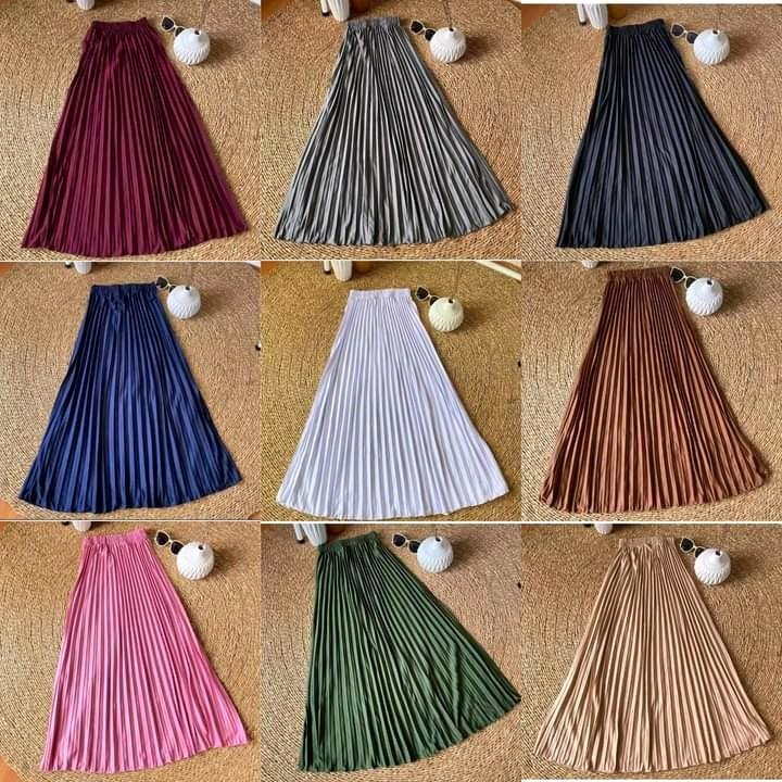 Rok Klok Prisket Rempel Besar Premium Rok plisket Premium Polos 5