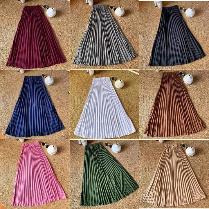 Rok Klok Prisket Rempel Besar Premium Rok plisket Premium Polos 5