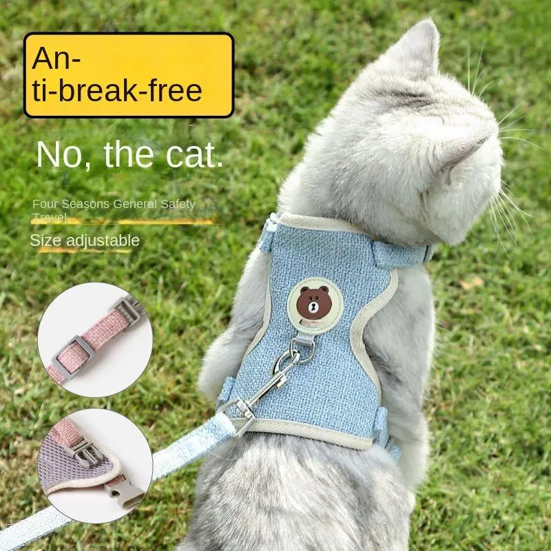 Cat Pulling Rope Adjustable Slip Cat Pulling Rope Cat Rope Cat Pulling Anti Breaking Loose Special Cat Rope Strap for Outing