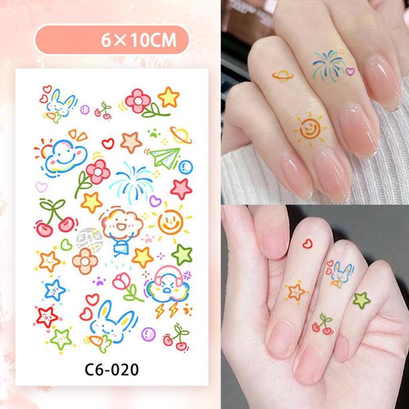 Product Introduction of Mini Tattoo Stickers Cartoon Tattoo Stickers Cute Set Stickers Earring Stickers Ear Waterproof Long-lasting Tattoo Stickers 19