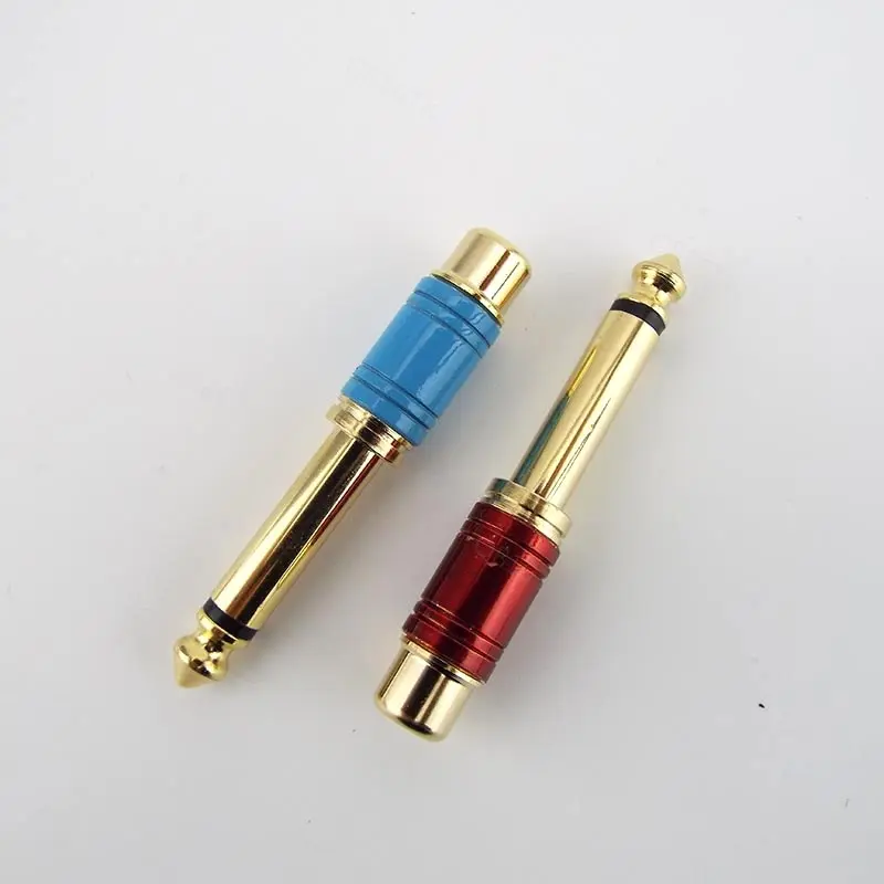 Bộ Chuyển Đổi Âm Thanh, Phích Cắm Mono Nam Giắc Cắm 6.5Mm Sang RCA Nữ, Đầu Nối Mạ Vàng, Ổ Cắm 6.35Mm Âm Thanh, Bộ Trộn Âm Thanh 1 / 4 ", VNB10 1