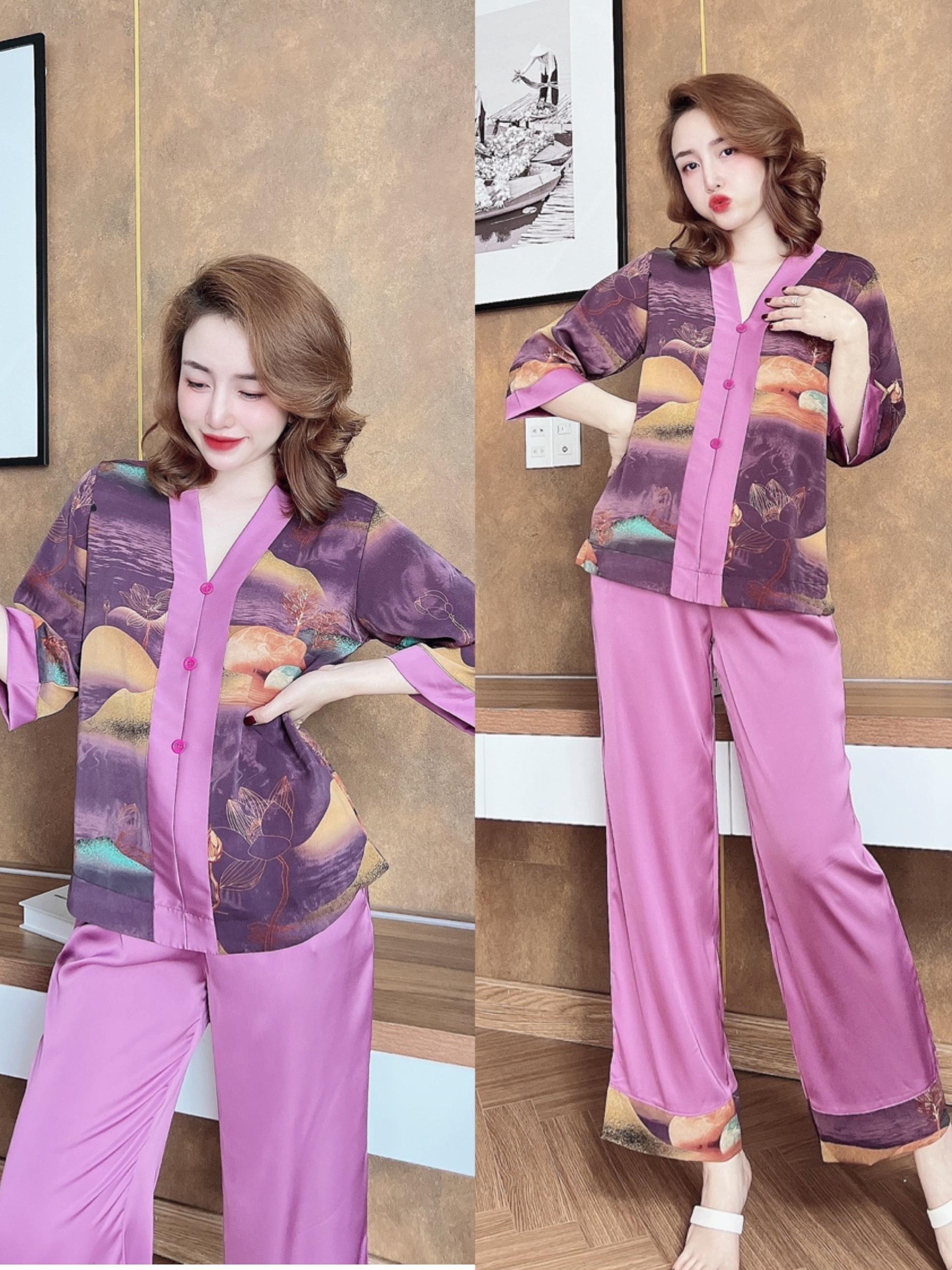 Set Đồ Lam Bigsize Đi Chùa 50-90kg Nữ Top Áo Women