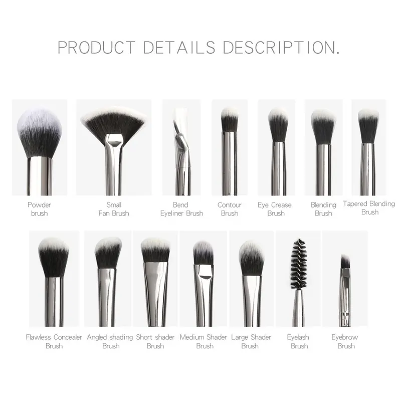 Bộ 13 cọ trang điểm mắt MAANGE Chuyên Nghiệp Cọ Makeup Trang Điểm Lông Cọ Mềm Dễ Vệ Sinh Phù Hợp Người Tập Make Up 5
