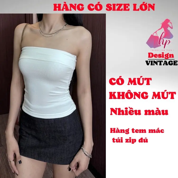 Áo ống phom dài ôm body, áo nữ quây màu đen trắng thun co giãn mặc hè đi chơi basic VD926 Top Women Ong