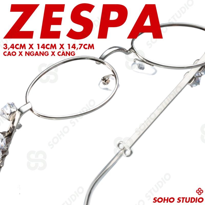 [3 MÀU] Kính mát/Gọng ZESPA Soho Studio form oval mắt nhỏ xu hướng hợp mọi mặt