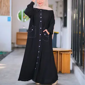 Gamis Niar Super Jumbo Ld 140 bahan Crinkle Adem jatuh anti kusut Muslim Airflow
