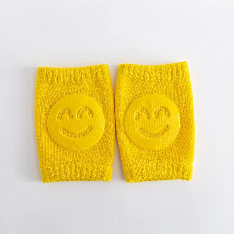 2pcs Learning to Crawl Knee Pads, Smile Patterned Knee Pads, Elastic Non-slip Knee Protector, Elbow Pads 4