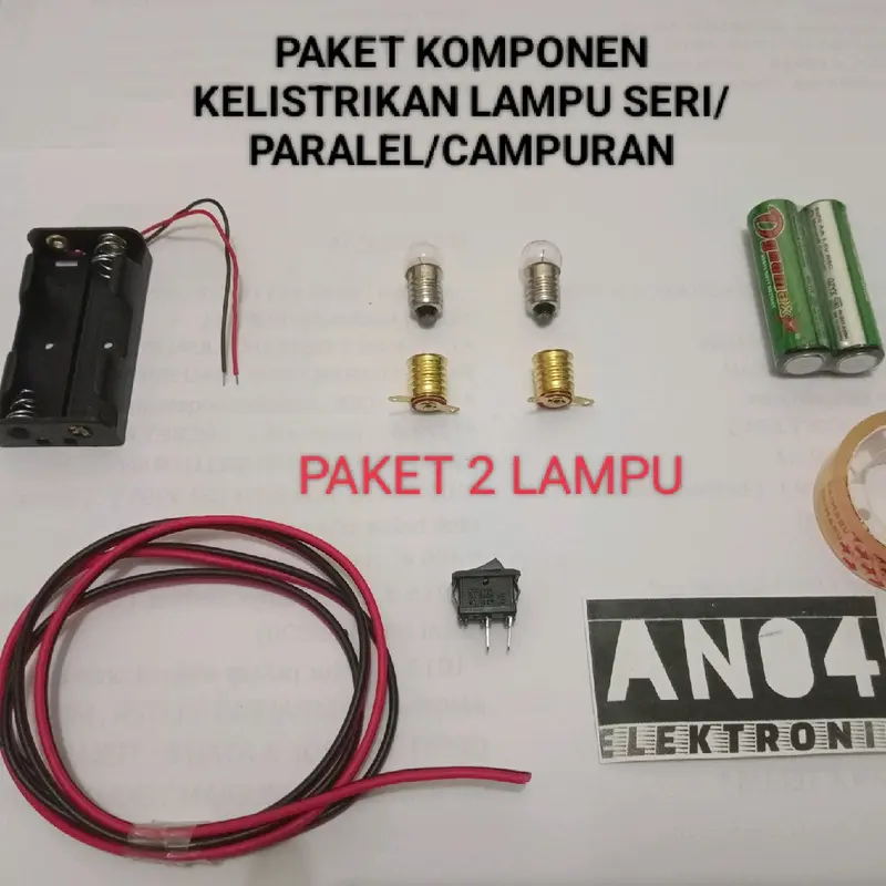 PAKET LAMPU BOHLAM SENTER SERI PARALEL CAMPURAN PRAKARYA ANAK SD SMP 3