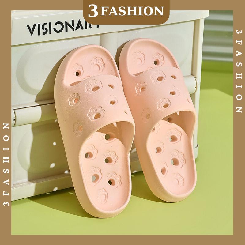 (HCM) Dép nhựa đi trong nhà, văn phòng có size nam và nữ nhựa mềm nhẹ êm chân chống trơn 3Fashion - 3000 1