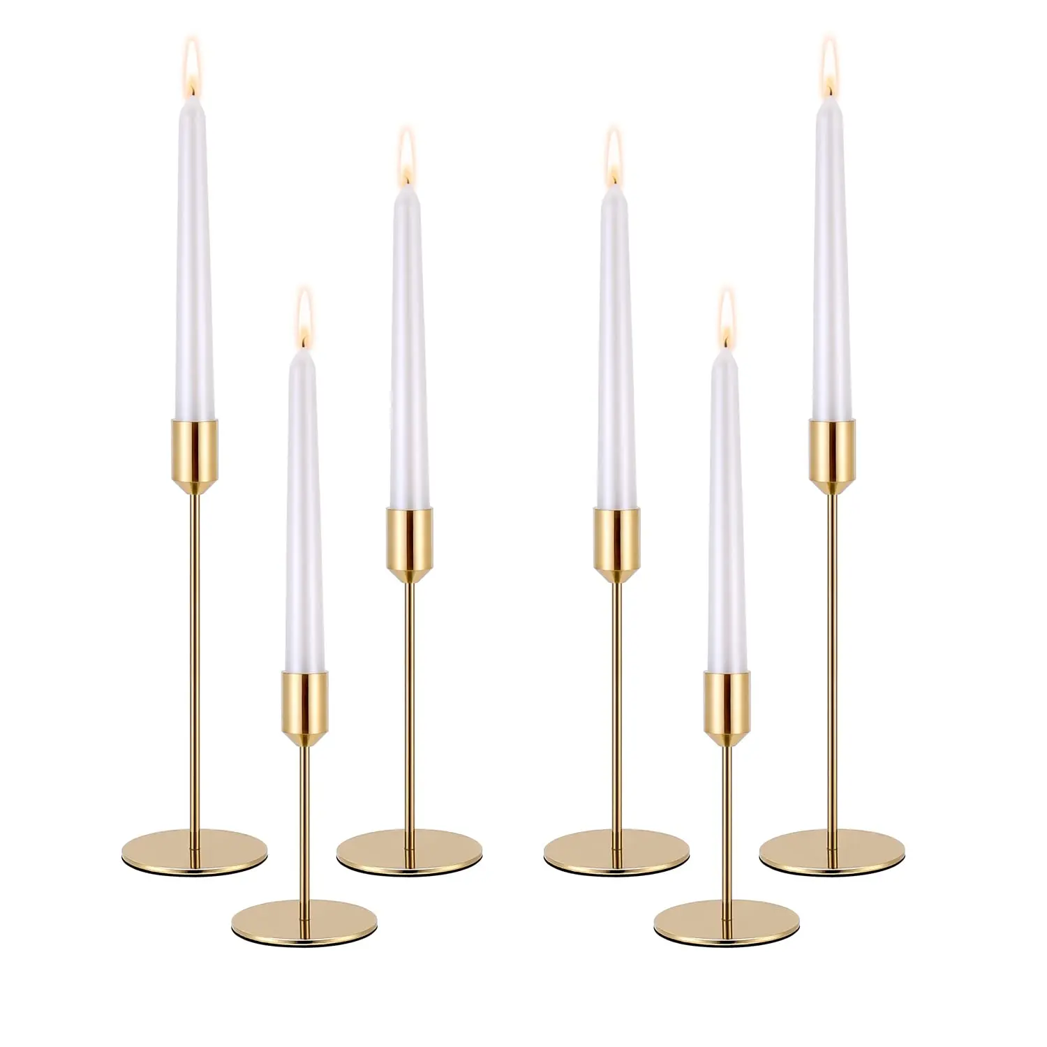Candle Holder Set, 3/6 Counts Metal Candlestick Holder, Decorative Candle Holder for Home Decor, Wedding & Party Decoration, Ornaments
