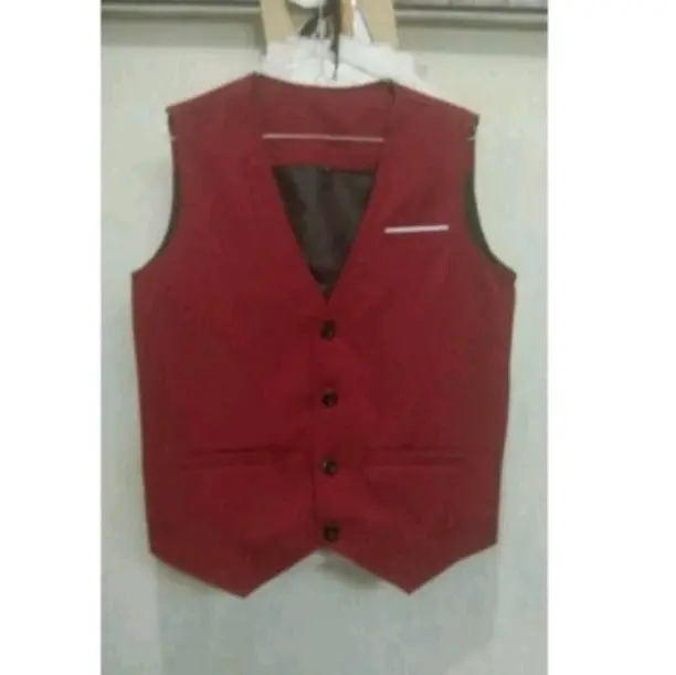 [PROMO]Rompi vest sekolah viral keren 6-12 Tahun V-Neck Seragam Anak rajut Fashion 3
