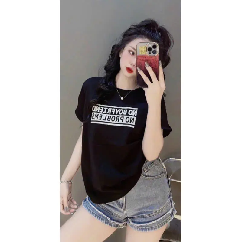 Áo Thun Cotton Thái Nữ FORM RỘNG, FORM VỪA 40~75kg Mềm Mịn Mát Cổ Tròn (MÃ A42 NO PRO) Voi Women Top Voan 4