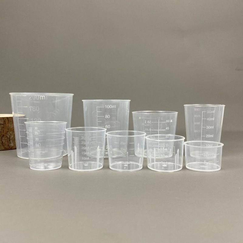 Cốc Đong, Trong Suốt, Có Mức, Chất Liệu Nhựa, Cỡ Nhỏ, Dung Tích 100ml, Có Cân, Thích Hợp Để Nấu Ăn Và Làm Bánh, Dụng Cụ Đo Lường, Cốc Trộn Trong Suốt 1