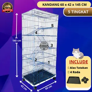 KANDANG KUCING 5 TINGKAT UKURAN 60X42X145 CM
