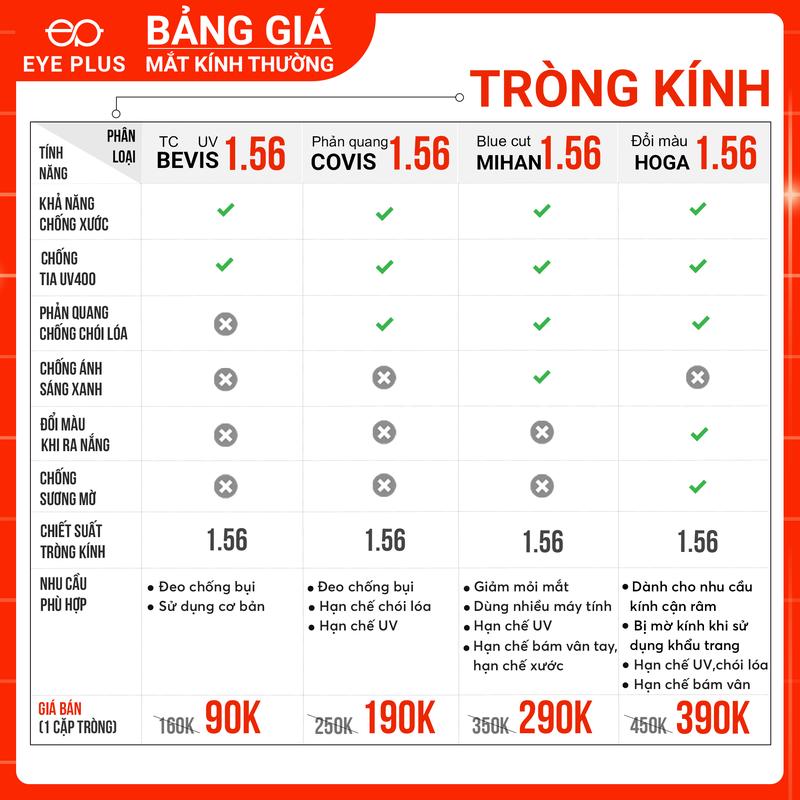 Kính Cận Gọng Đa Giác Nam Nữ Eye Plus 6009 Gọng Kính Nhựa TR90 Kính Mắt Kiểu Dáng Thời Trang Unisex Hiện Đại 3