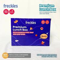 Gambar Freckles Stainless Steel Lunch Box - Kotak Bekal, Tempat Makan Garpu Lauk Sendok Silikon - PINK dari Tosyen Okiedog Kota Administrasi Jakarta Utara 5 Tokopedia