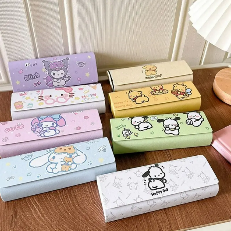 Hộp Đựng Kính, Chất Liệu Kim Loại, Cỡ Lớn, Thiết Kế Hoạt Hình Dễ Thương, Chất Lượng Cao Cấp, Nhỏ, Cầm Tay, Chống Áp Lực, Phong Cách Nhật Bản, Đơn Giản Women Nữ Móc Khoá Hat