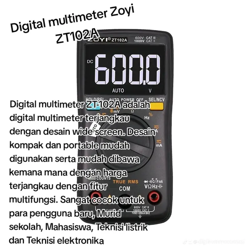 Zoyi ZT102A digital multimeter digital avometer 3