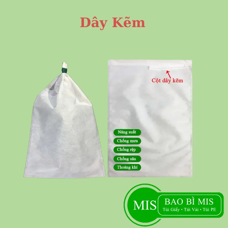 Set 100 Túi bọc trái cây chống côn trùng vải không dệt BAO BÌ MIS, túi bọc bưởi, bao bọc ổi, xoài, mãng cầu, na, mận 1