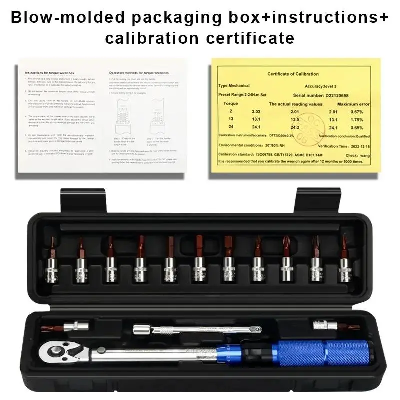 1/4 Ratchet Torque Wrench Set, Multipurpose Torque Wrench Set, Hand Tool for Bicycle Part Installation, Repair and Other Precise Torque Control Scenarios 2