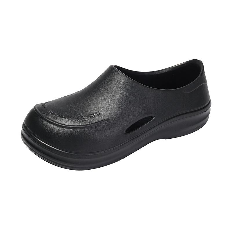 2025 Thick-Soled Closed-Toe Half Slippers for Women, Outdoor Wear, 2025 New Lightweight Non-Slip Waterproof Chef Shoes, Clogs 4