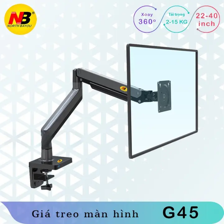 G45 Giá Treo Màn hình máy tính/ Tay treo màn hình/ Xoay 360 độ [Màn Hình 22" - 40"] - Hàng Chính Hãng 2
