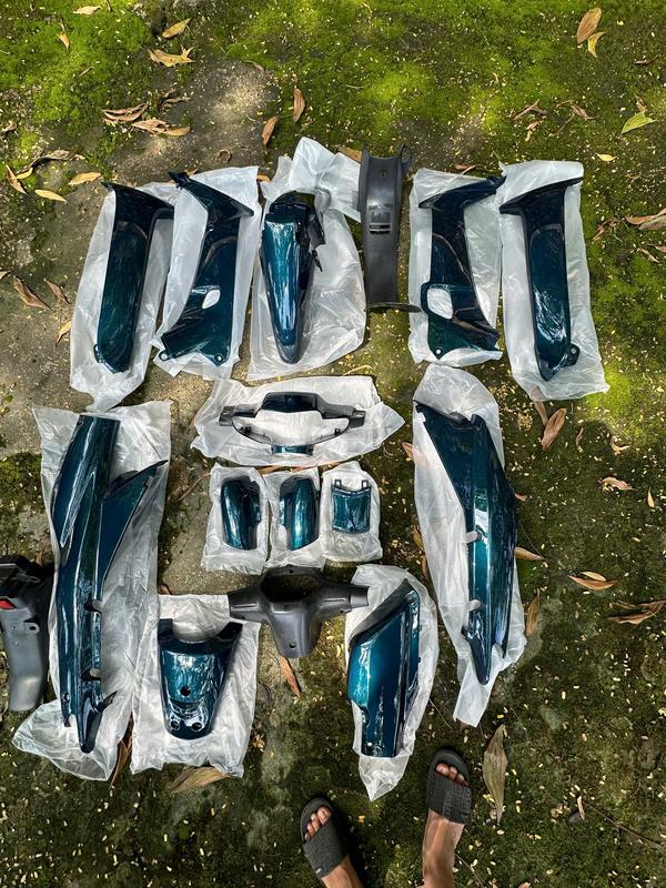 Phụ Kiện DÀN ÁO Wave Nhỏ/Wave ZX Màu Xanh Nhớt Lắp Đặt Bao Khít Bảo Hành 36 - Phụ Tùng