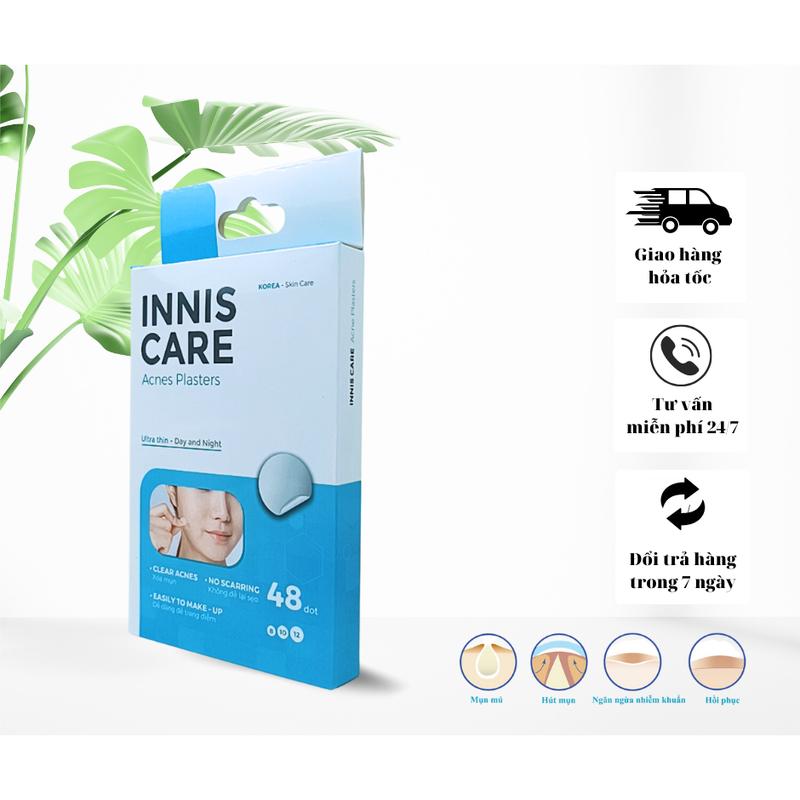   hộp 48 miếng  Miếng dán mụn trứng cá INNIS CARE hỗ trợ giảm mụn che mụn dễ trang điểm Chăm Sóc Da Skincare Làm Đẹp Da Dưỡng Ẩm Da 