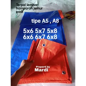 Terpal hamparan jemur padi 5x6 5x7 6x6 6x7 6x8 tipe A5 A8