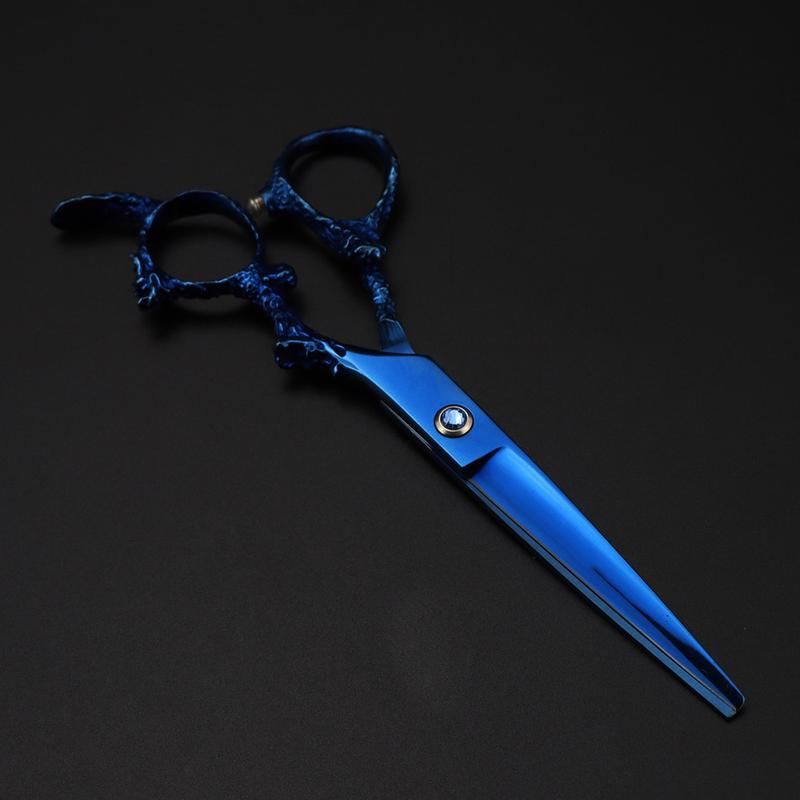 Product Introduction of Professional JP 440c 6 '' Blue scissor Dragon hair scissors haircut thinning barber makas cutting shears hairdresser scissors Haircare Heatless Steel 5
