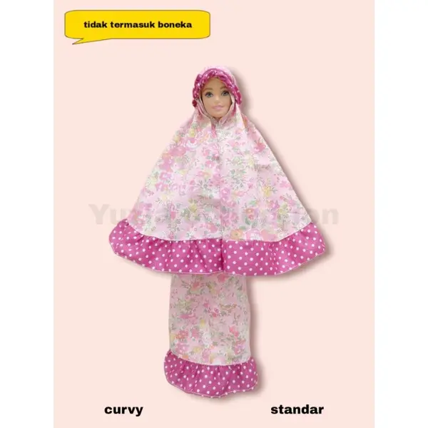 Yuzia46 (BONEKA TIDAK DIJUAL) - Yasmin  Mukena barbiie Handmade untuk boneka fashion kado mainan anak perempuan