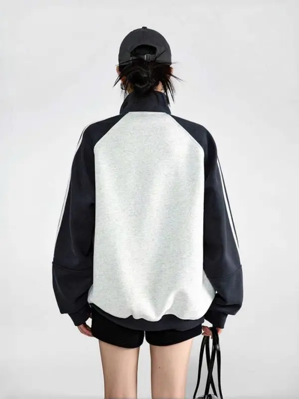 Áo Hoodie Zip Thêu-Áo Khoác Nỉ Khoá Kéo Cổ Cao,Thời Trang Nam Nữ From Rộng - NHÂN MÃ 5