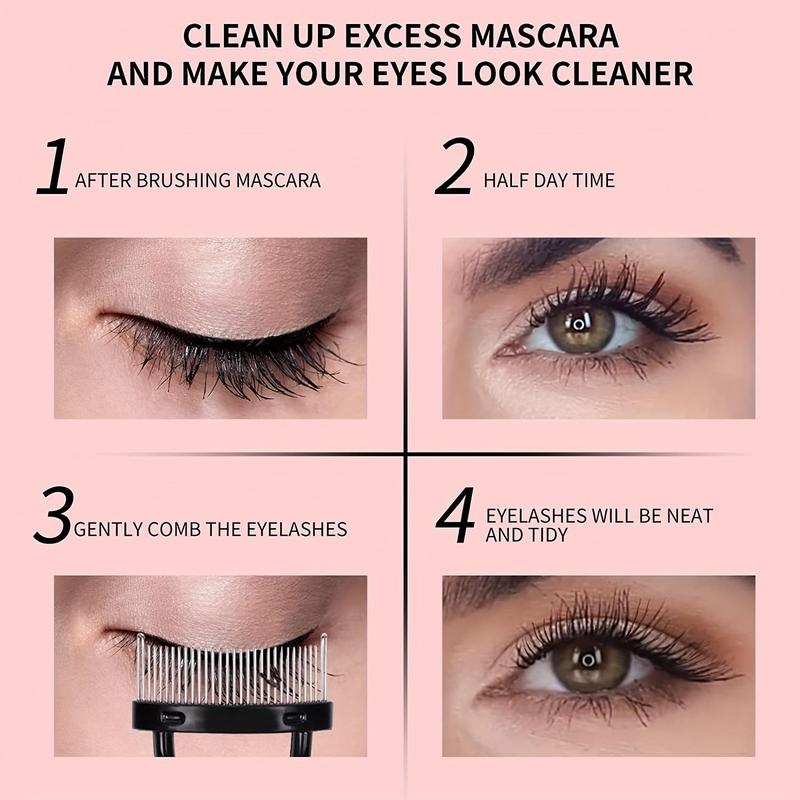 Eyelash Curler & Eyebrow Brush Kit, 1 Count Eyelash Curler & 1 Count Comb & 1 Count Double-sided Eyebrow Brush & 3 Counts Mascara Brush & 6 Counts Curler Pad 5