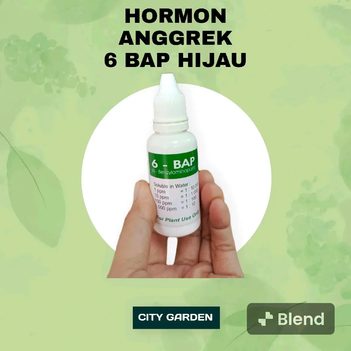 HORMON ANGGREK 6 BAP HIJAU BENZLY AMINO PURIN SITOKININ 30 ML