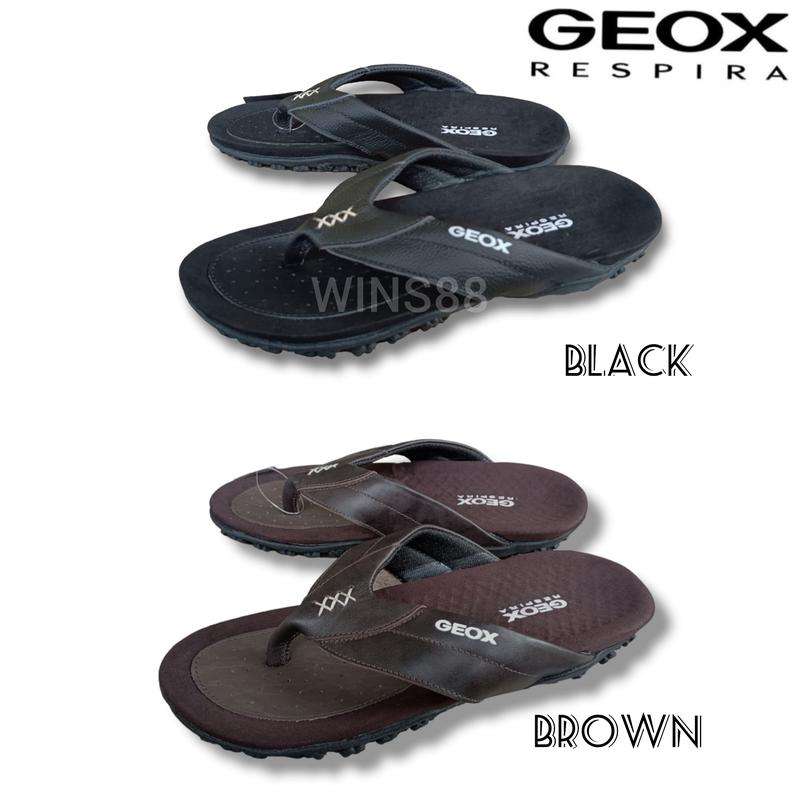 SANDAL JEPIT PRIA GEOX SENDAL KULIT ASLI MURAH DENGAN OUSOLE KARET EMPUK DAN NYAMAN DIPAKAI 0